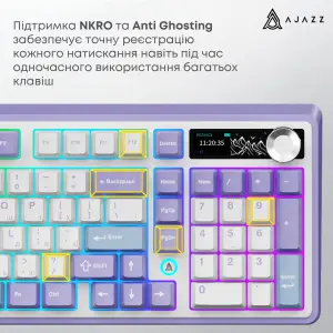 Клавіатура бездротова Ajazz AK980 V2 Maillard Switch White (AK980-V2-M-PWB) UA