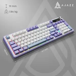 Клавіатура бездротова Ajazz AK980 V2 Maillard Switch White (AK980-V2-M-PWB) UA