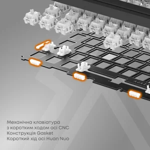 Клавіатура Ajazz AKP815 Huano Red Switch White (AKP815-R-WBO) UA