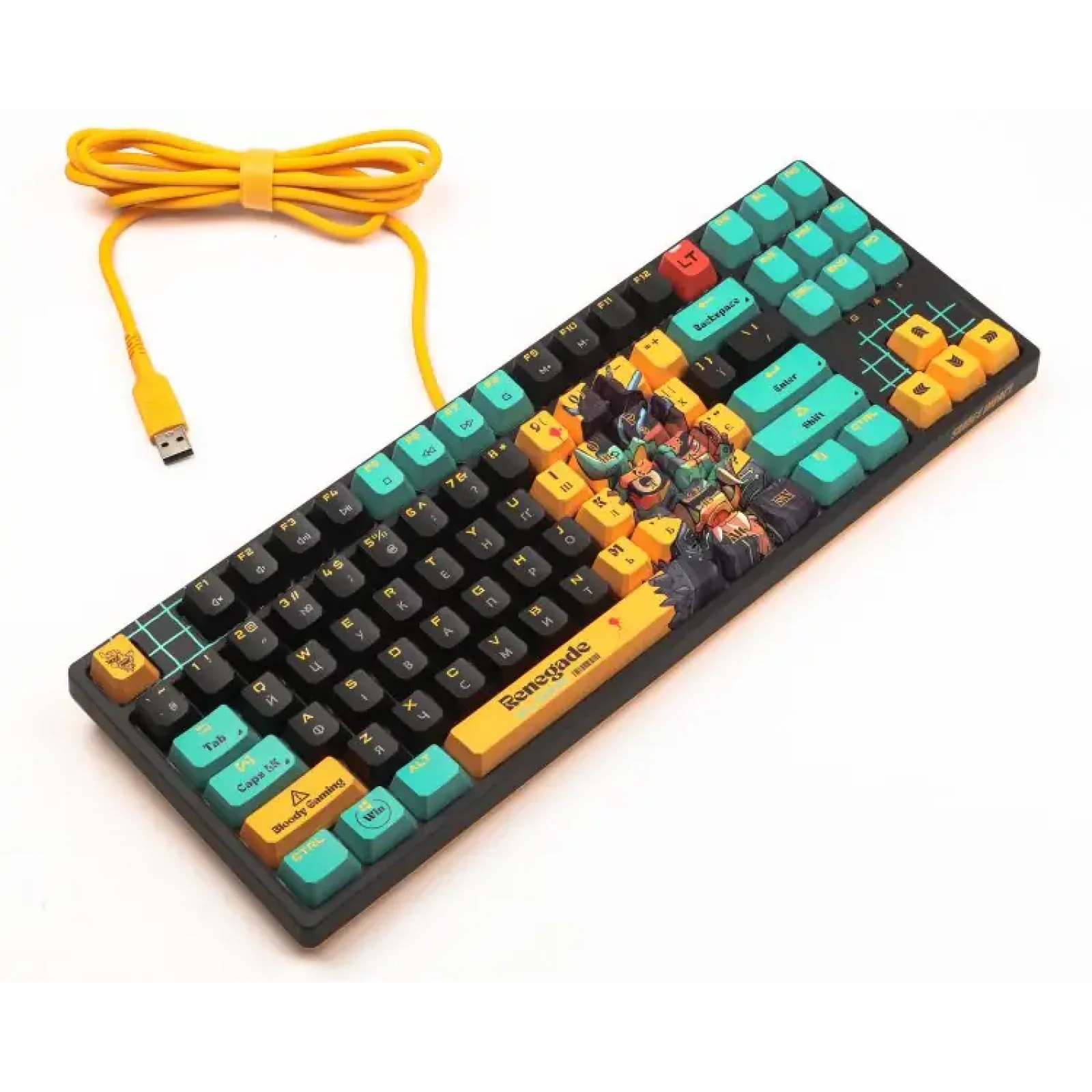 Клавиатура A4Tech Bloody AT87 RGB Renegade Black/Yellow UA