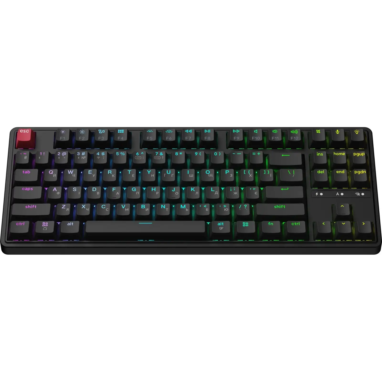 Клавіатура бездротова Keychron C3 Max Super Red Switch Black RGB (C3M-H1-UA) UA
