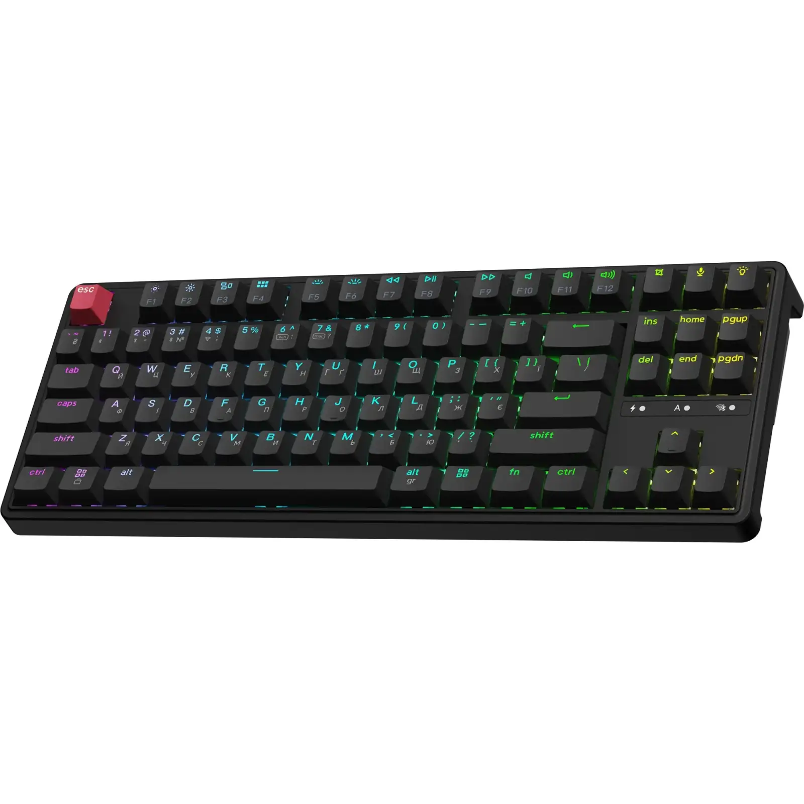Клавіатура бездротова Keychron C3 Max Super Red Switch Black RGB (C3M-H1-UA) UA