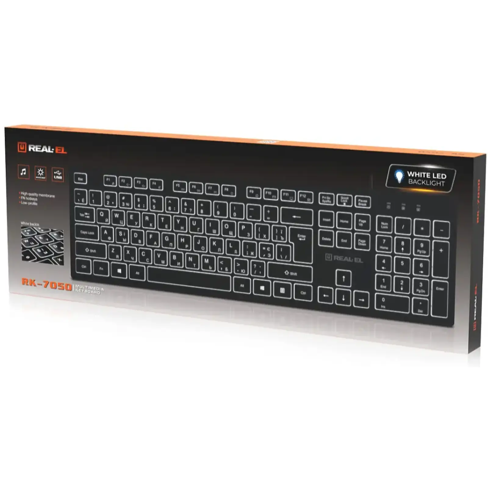 Клавиатура REAL-EL RK-7050 Black UA