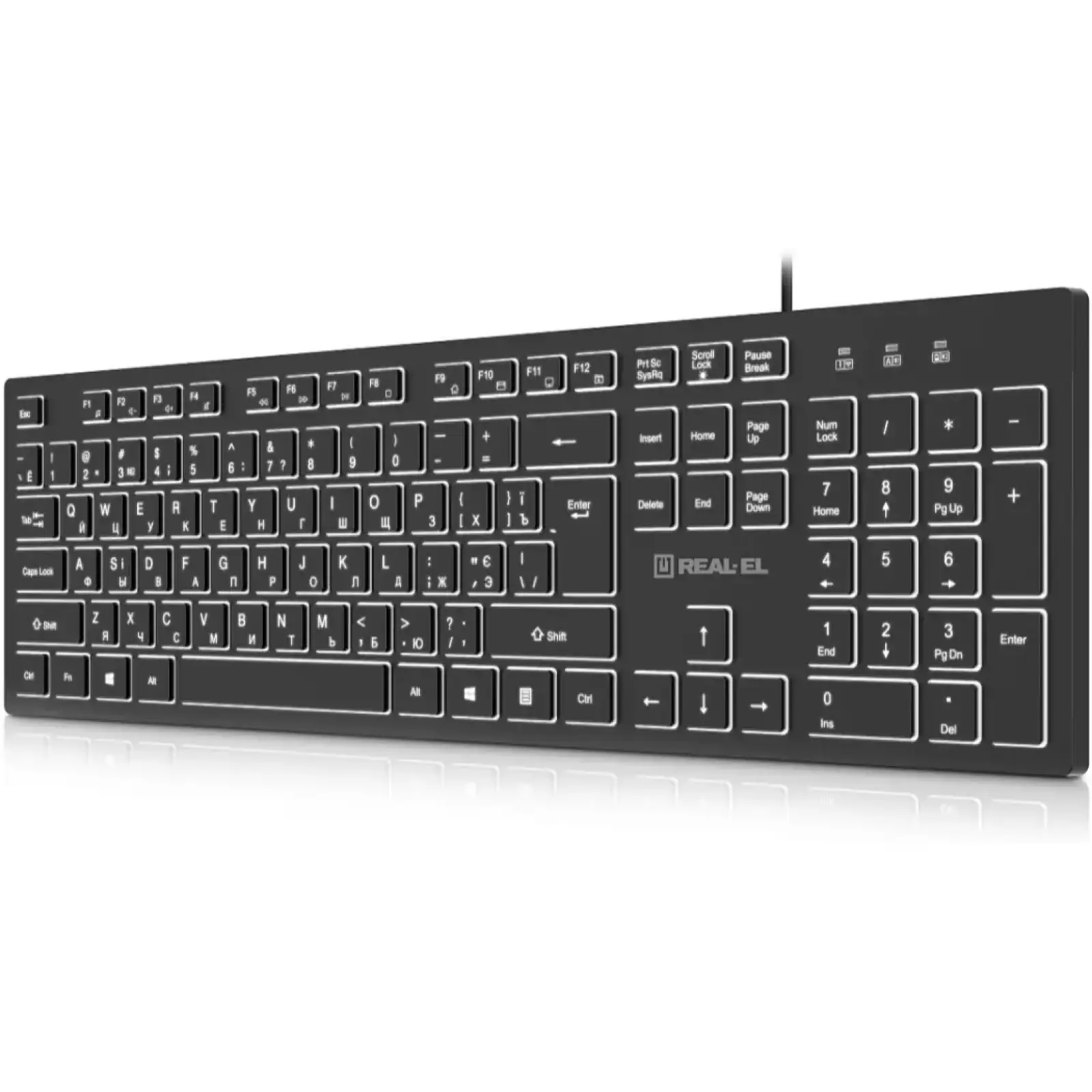 Клавиатура REAL-EL RK-7050 Black UA