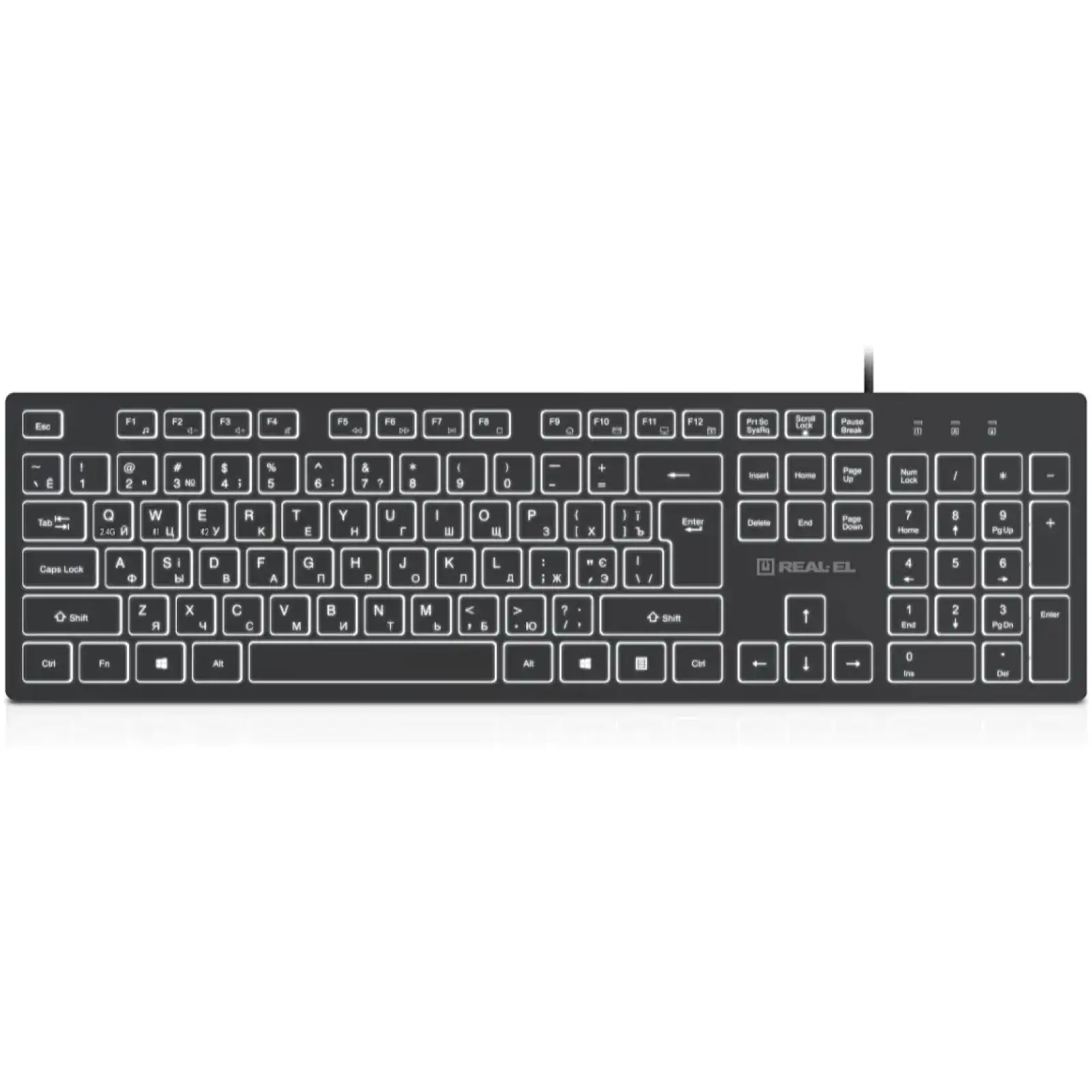 Клавиатура REAL-EL RK-7050 Black UA