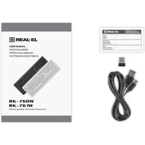 Клавиатура беспроводная REAL-EL RK-760W Black UA
