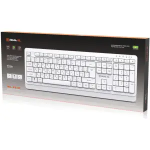 Клавиатура беспроводная REAL-EL RK-761W White UA