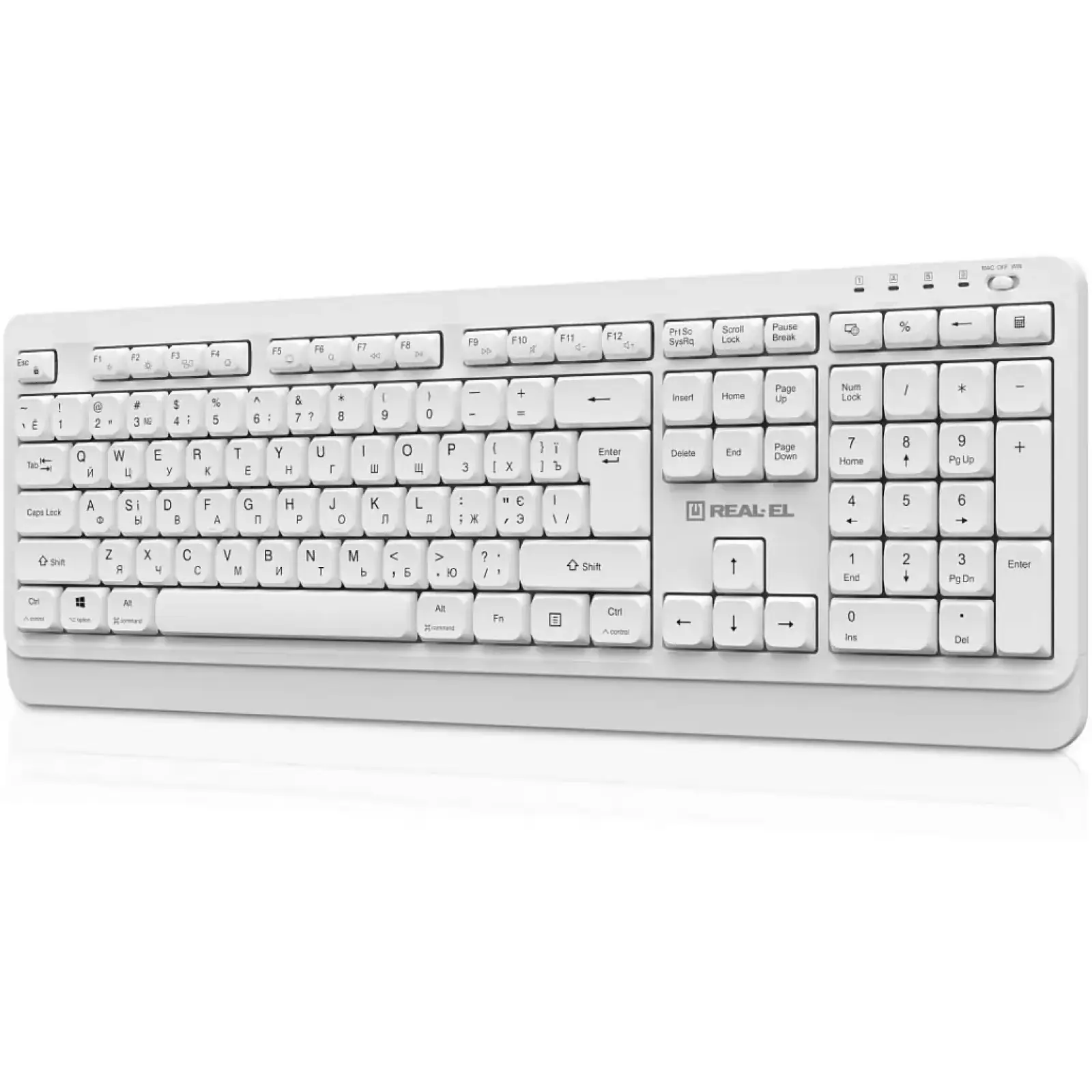 Клавиатура беспроводная REAL-EL RK-761W White UA
