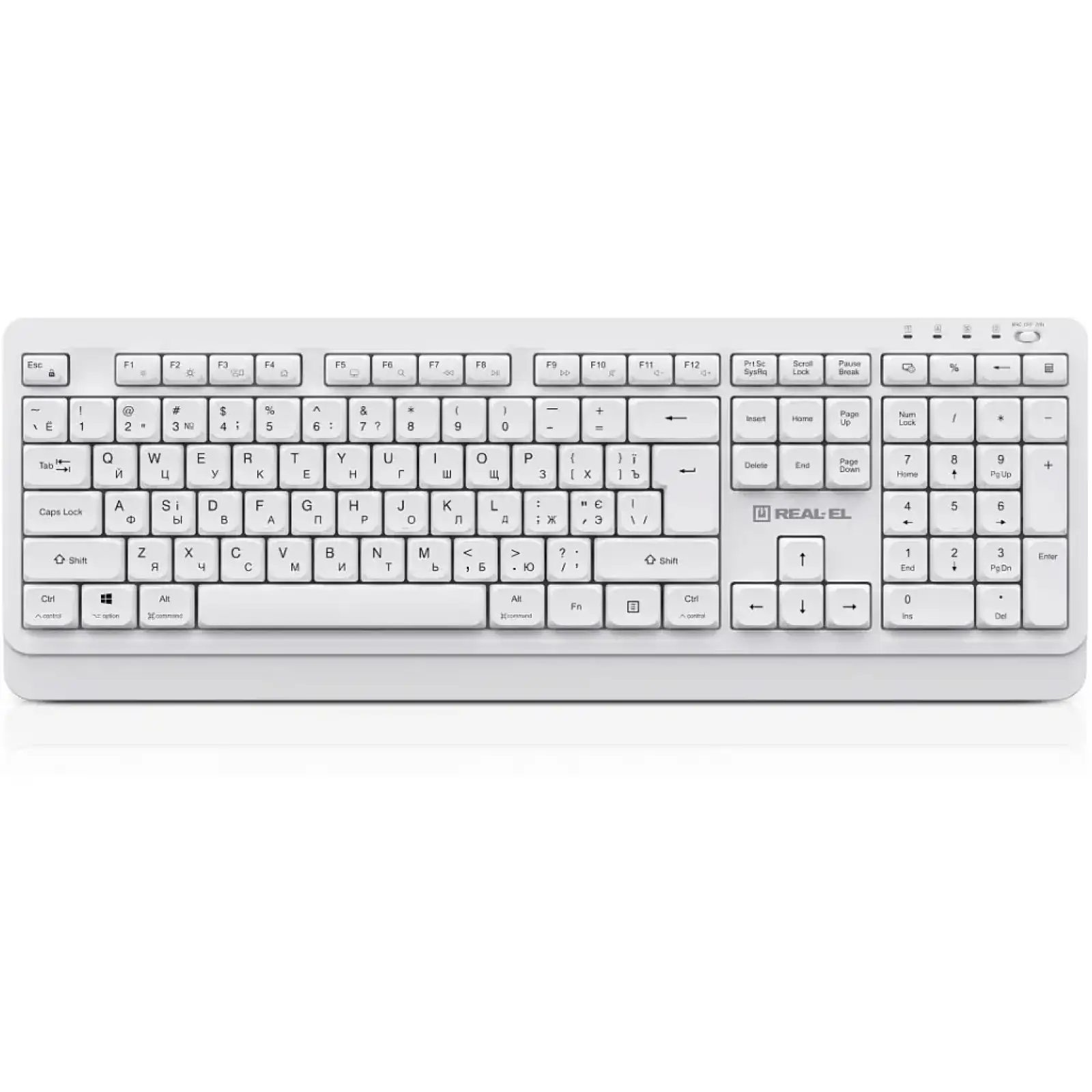 Клавиатура беспроводная REAL-EL RK-761W White UA