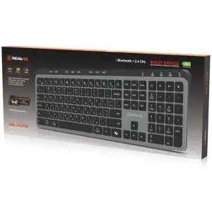 Клавиатура беспроводная REAL-EL RK-737W Black/Grey UA