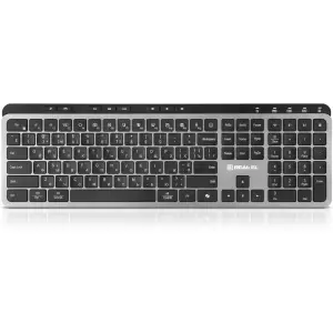Клавиатура беспроводная REAL-EL RK-737W Black/Grey UA