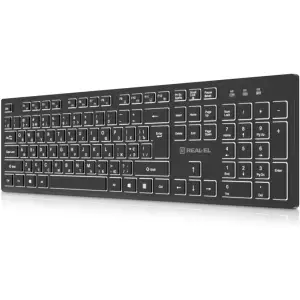 Клавиатура беспроводная REAL-EL RK-725W Black UA