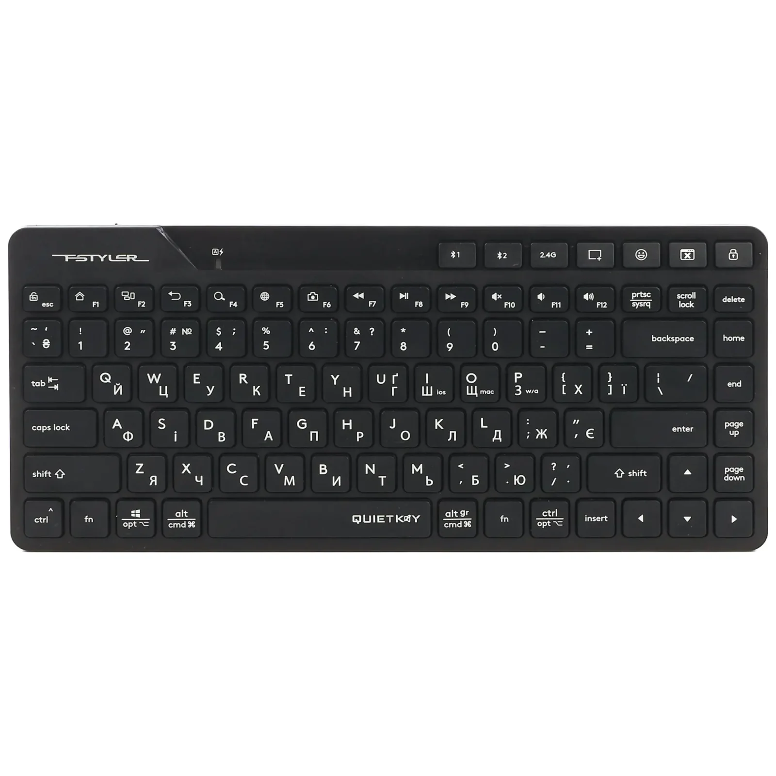 Клавиатура беспроводная A4Tech FBK26C AS Black UA
