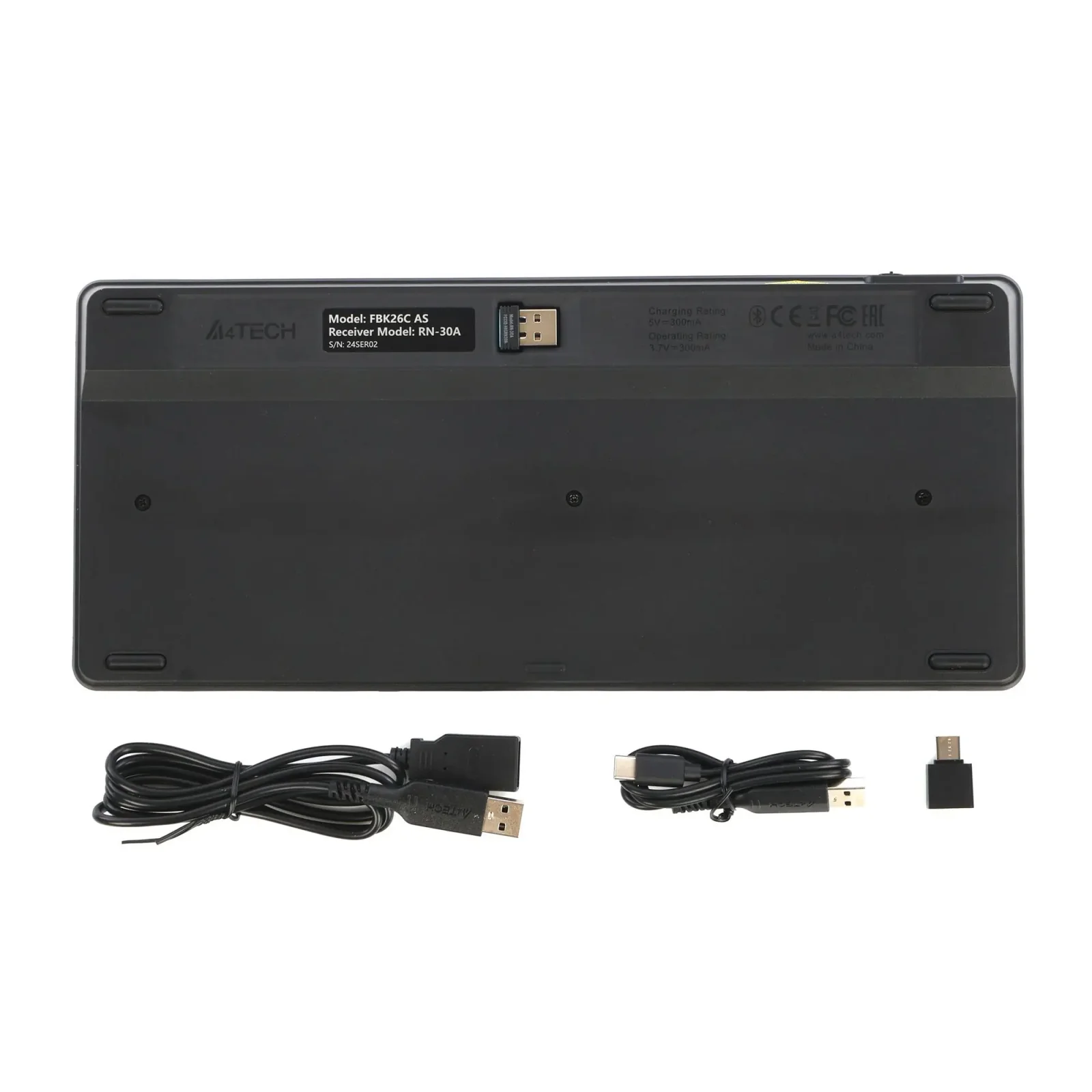 Клавиатура беспроводная A4Tech FBK26C AS Black UA