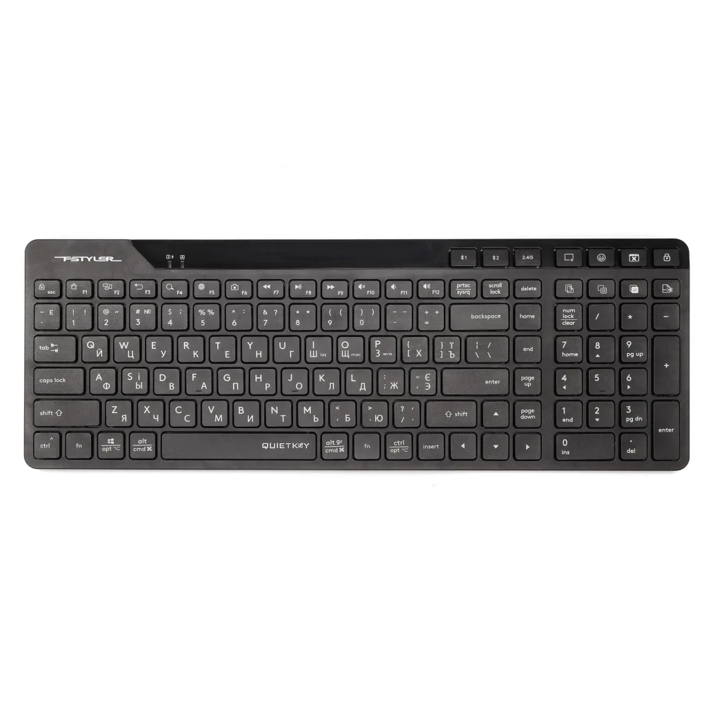 Клавіатура бездротова A4Tech FBK27C AS Black UA