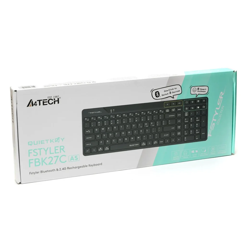 Клавіатура бездротова A4Tech FBK27C AS Black UA