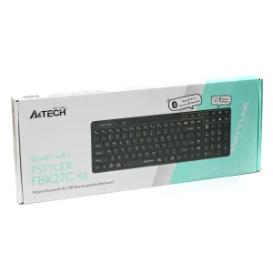 Клавіатура бездротова A4Tech FBK27C AS Black UA