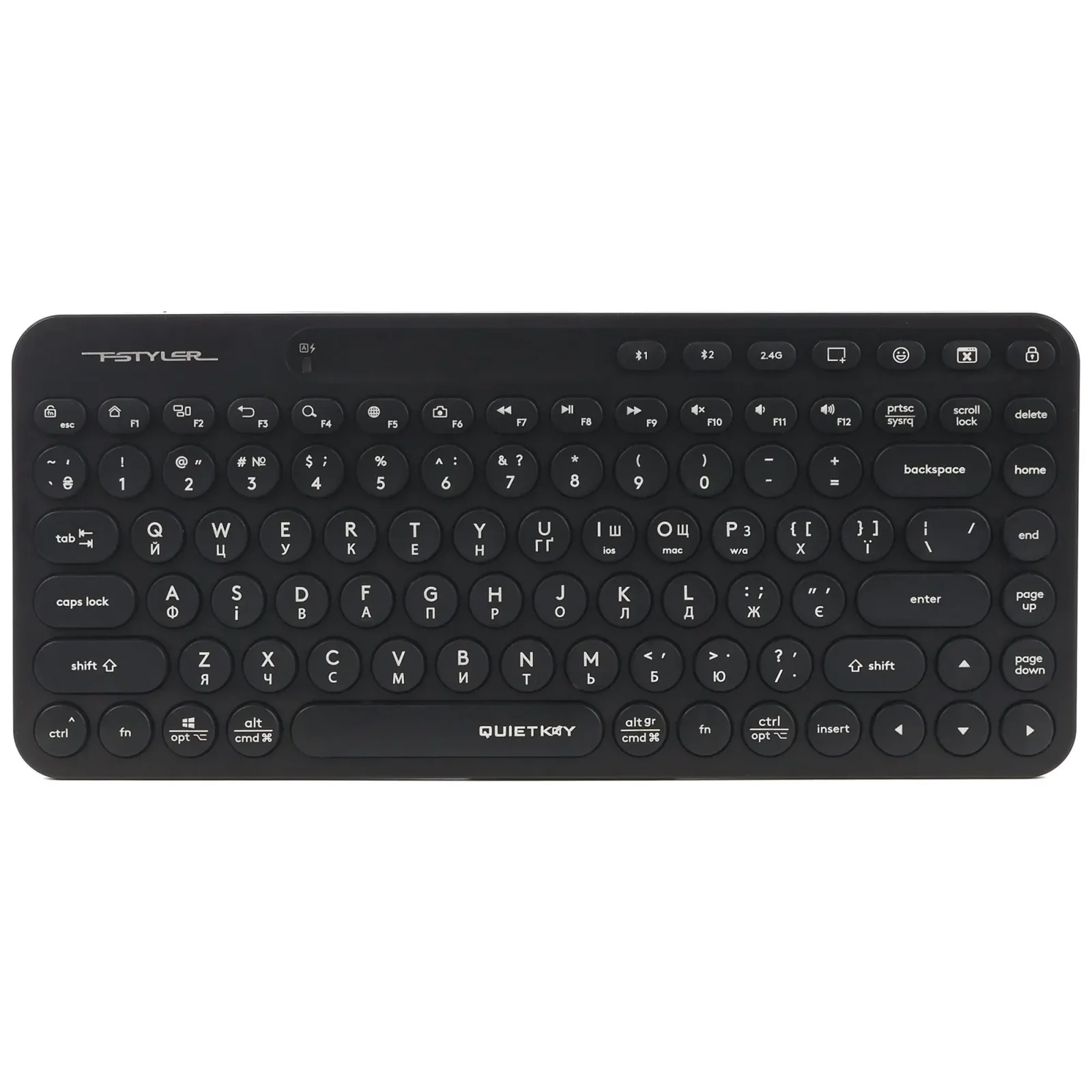 Клавіатура бездротова A4Tech FBK36C AS Black UA