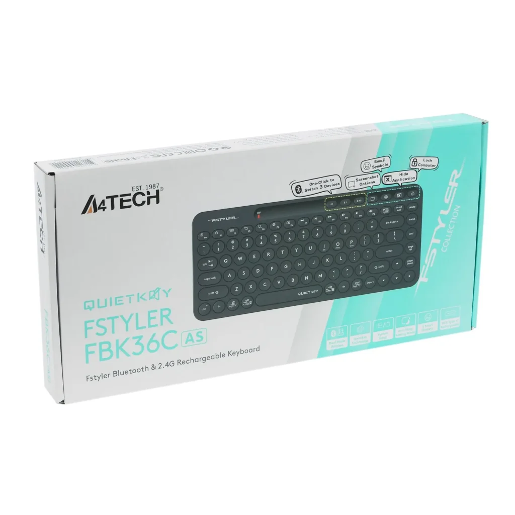 Клавиатура беспроводная A4Tech FBK36C AS Black UA