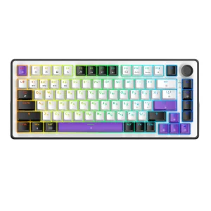 Клавиатура беспроводная Hator Hellyberry HK75 Wireless White-Violet UA