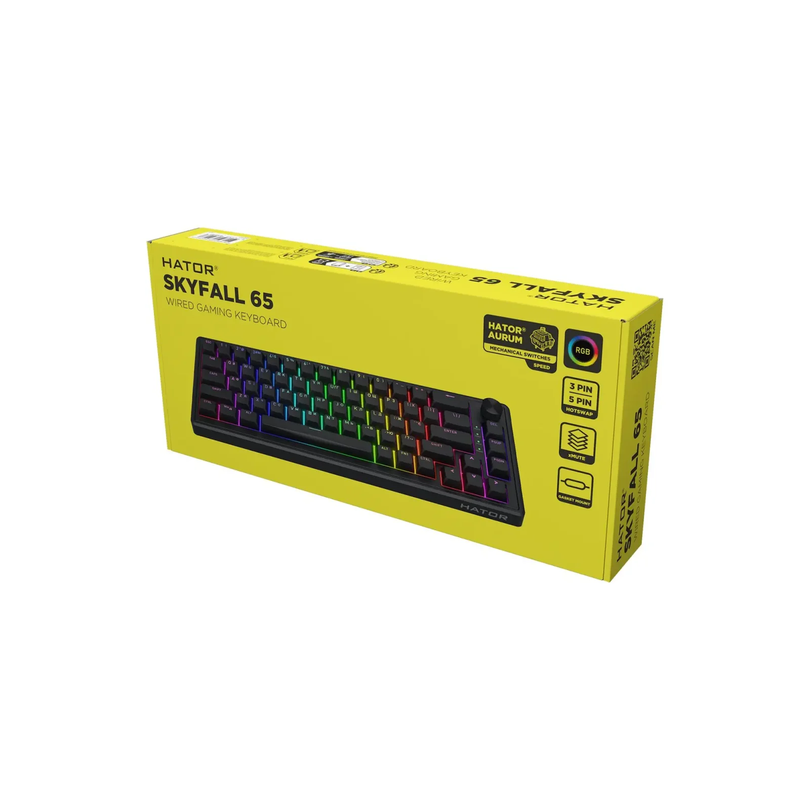 Клавиатура Hator Skyfall 65 Black/Black (HTK1160UA) UA