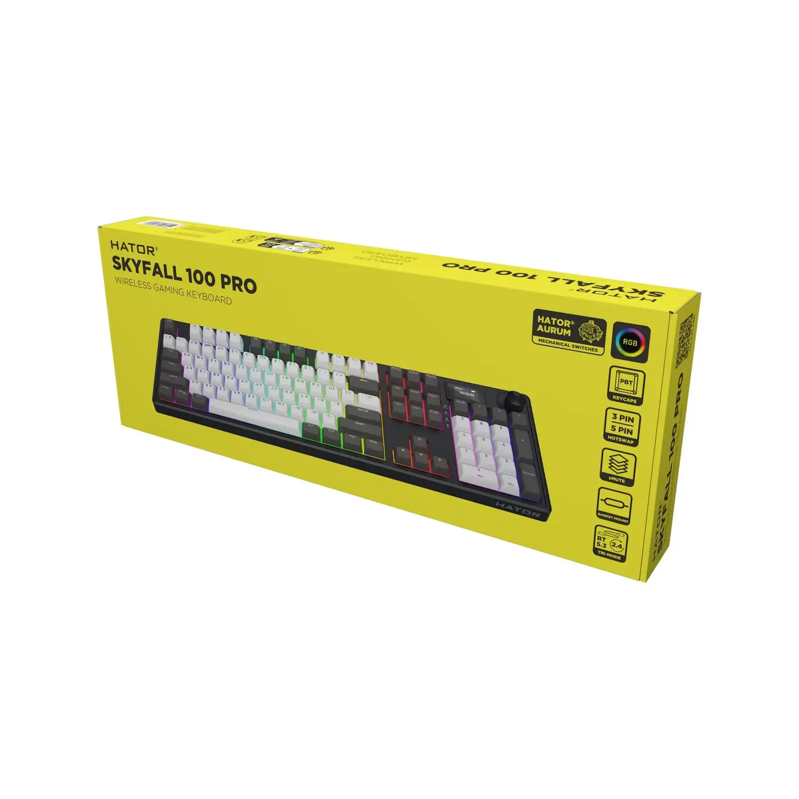 Клавіатура бездротова Hator Skyfall 100 Wireless Grey/Black (HTK4100UA) UA