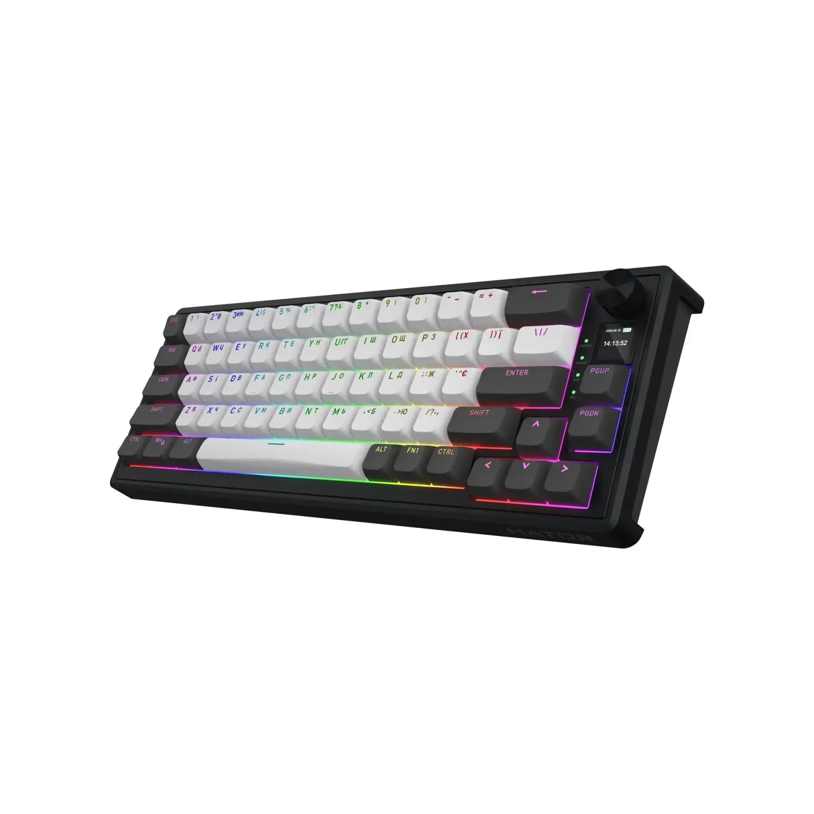 Клавіатура бездротова Hator Skyfall 65 Pro Wireless Grey/Black (HTK4160UA) UA