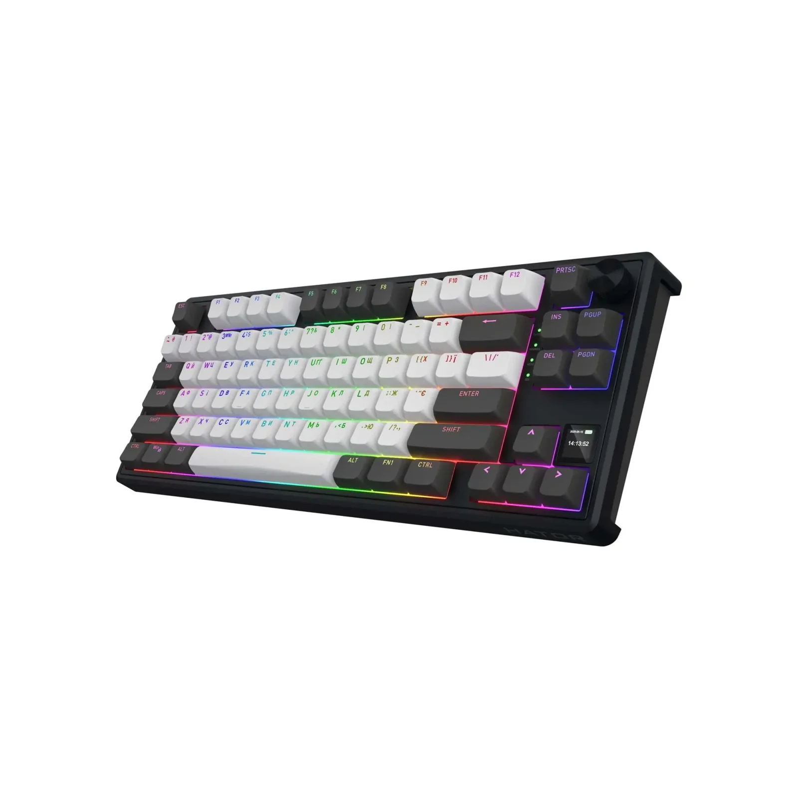 Клавіатура бездротова Hator Skyfall 80 Wireless Grey-Black (HTK4180UA) UA