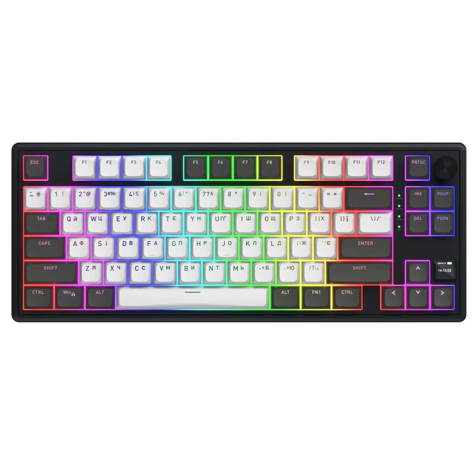 Клавіатура бездротова Hator Skyfall 80 Wireless Grey-Black (HTK4180UA) UA