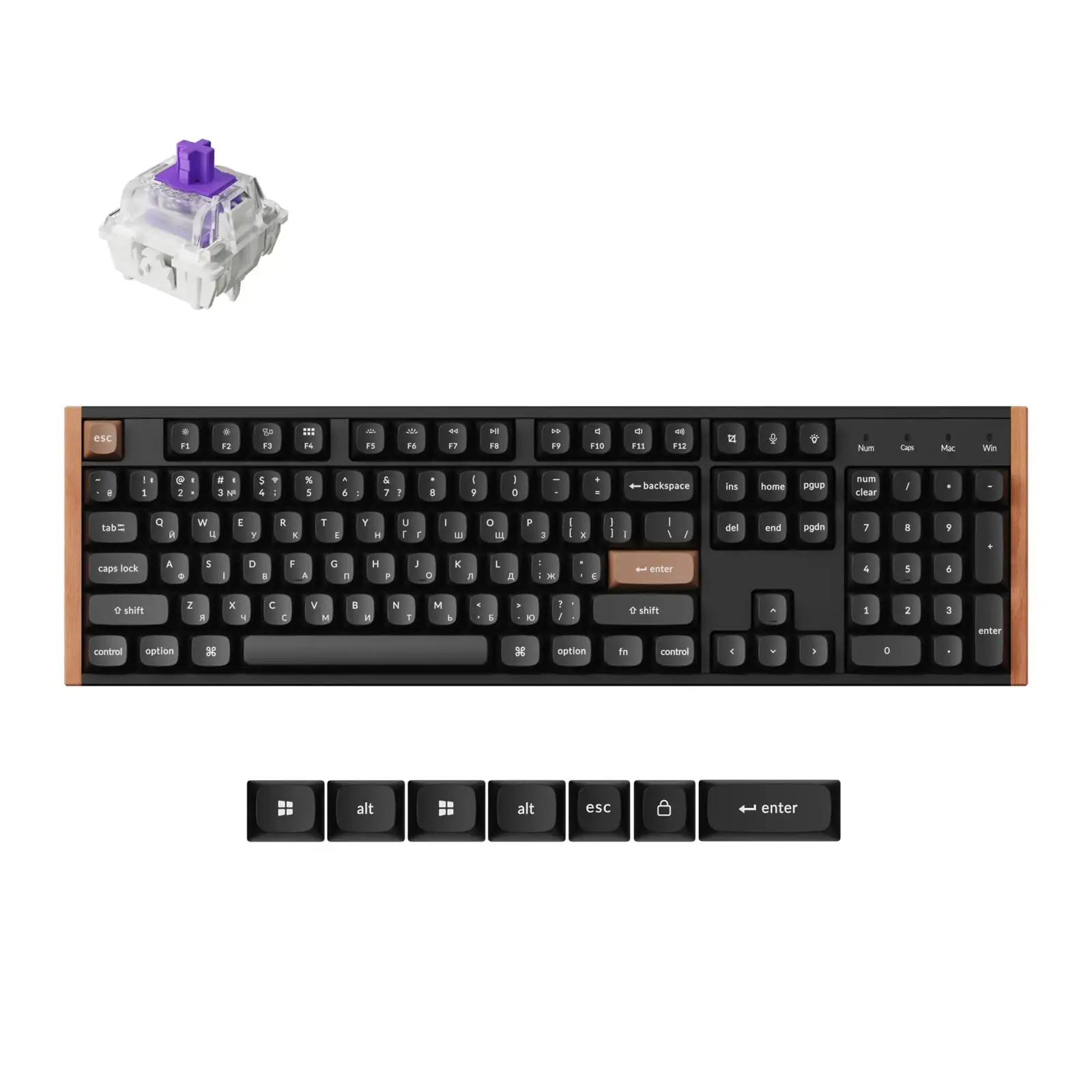 Клавиатура беспроводная Keychron K10 HE Magnetic Switch Black RGB (K10H-F1-UA) UA