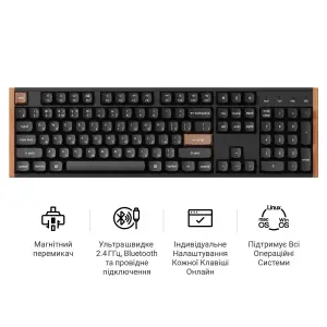 Клавиатура беспроводная Keychron K10 HE Magnetic Switch Black RGB (K10H-F1-UA) UA