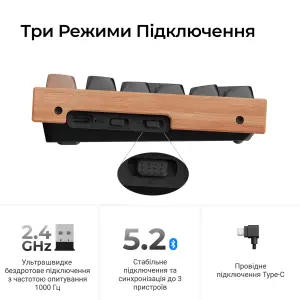 Клавиатура беспроводная Keychron K10 HE Magnetic Switch Black RGB (K10H-F1-UA) UA