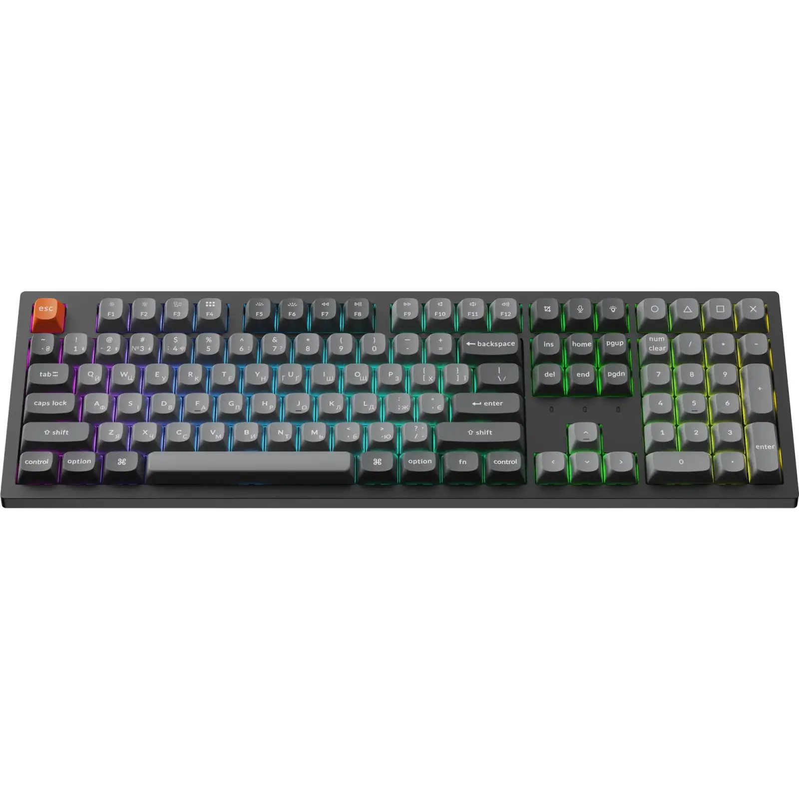 Клавіатура бездротова Keychron K10 Max Keychron Super Banana Switch Black RGB (K10M-H4-UA) UA