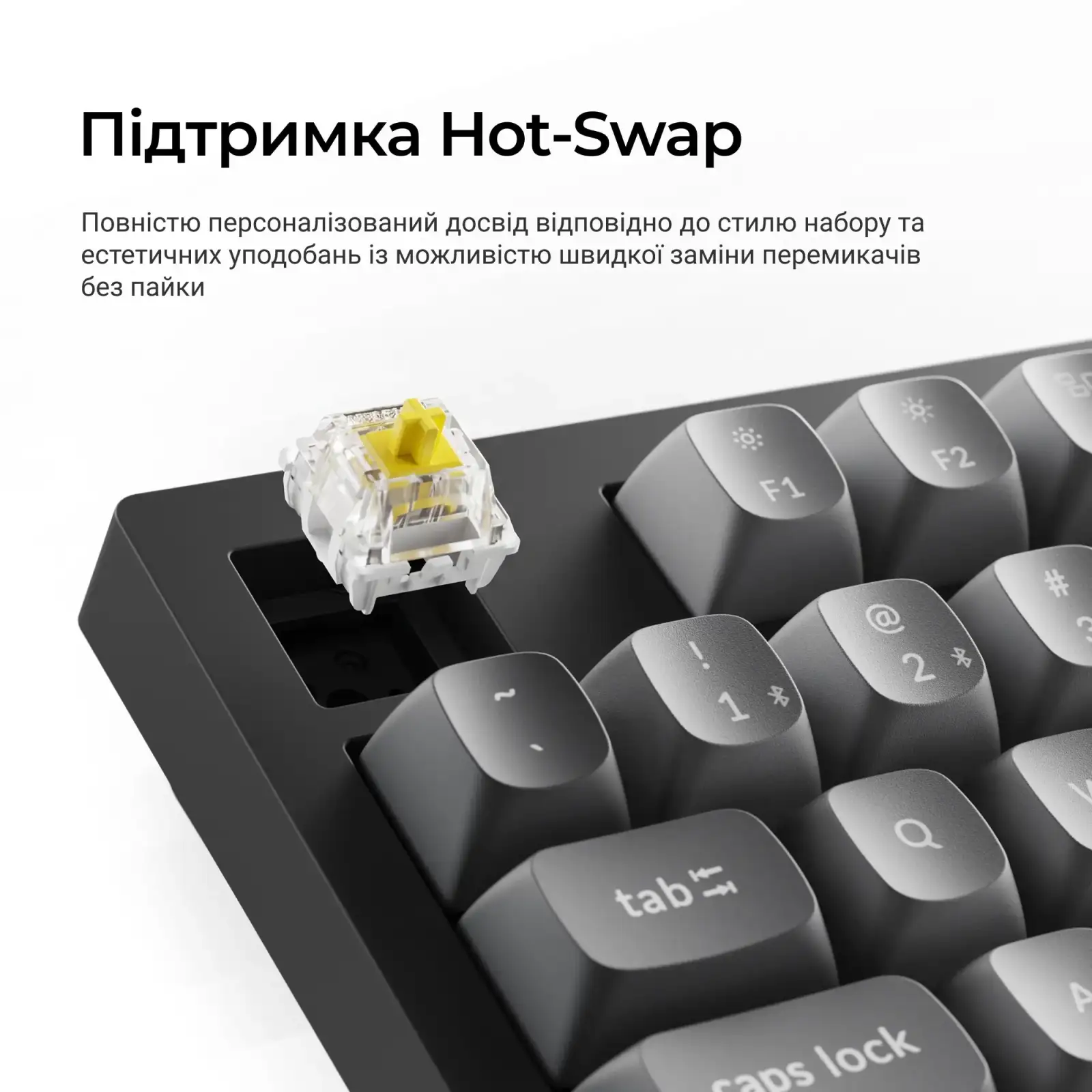 Клавіатура бездротова Keychron K10 Max Keychron Super Banana Switch Black RGB (K10M-H4-UA) UA