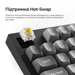 Клавіатура бездротова Keychron K10 Max Keychron Super Banana Switch Black RGB (K10M-H4-UA) UA