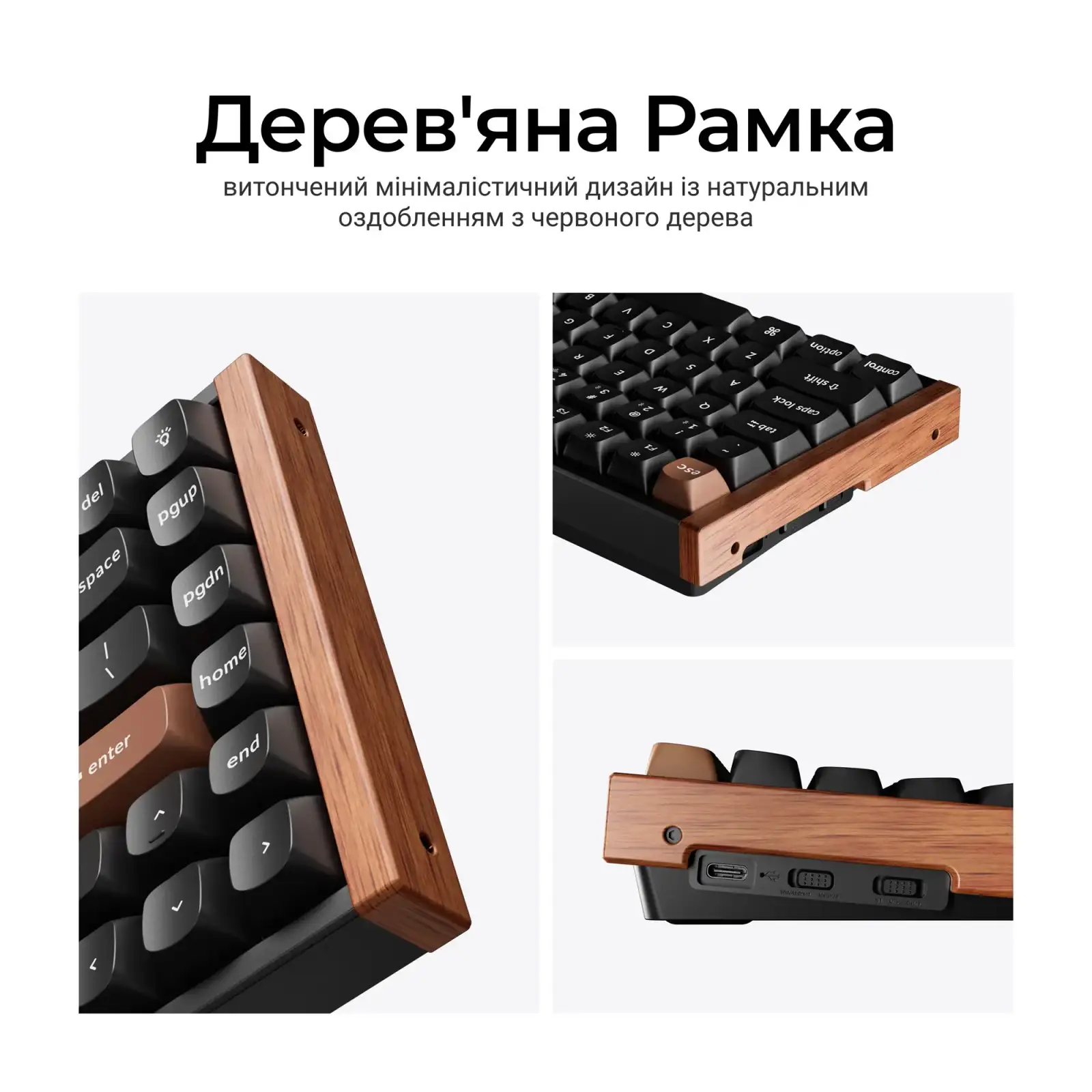 Клавиатура беспроводная Keychron K2 HE Magnetic Switch Black RGB (K2H-F1-UA) UA
