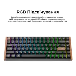 Клавиатура беспроводная Keychron K2 HE Magnetic Switch Black RGB (K2H-F1-UA) UA