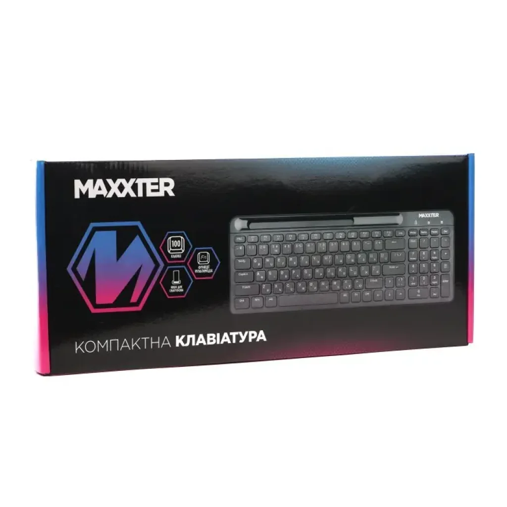 Клавiатура Maxxter KB-01B-UA Black UA
