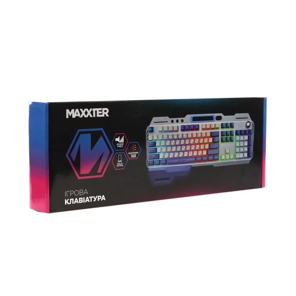 Клавiатура Maxxter KBG-RGB-01-UA UA