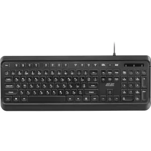 Клавіатура 2E KS120 White Backlight EN/UK Black (2E-KS120UB_UA) UA
