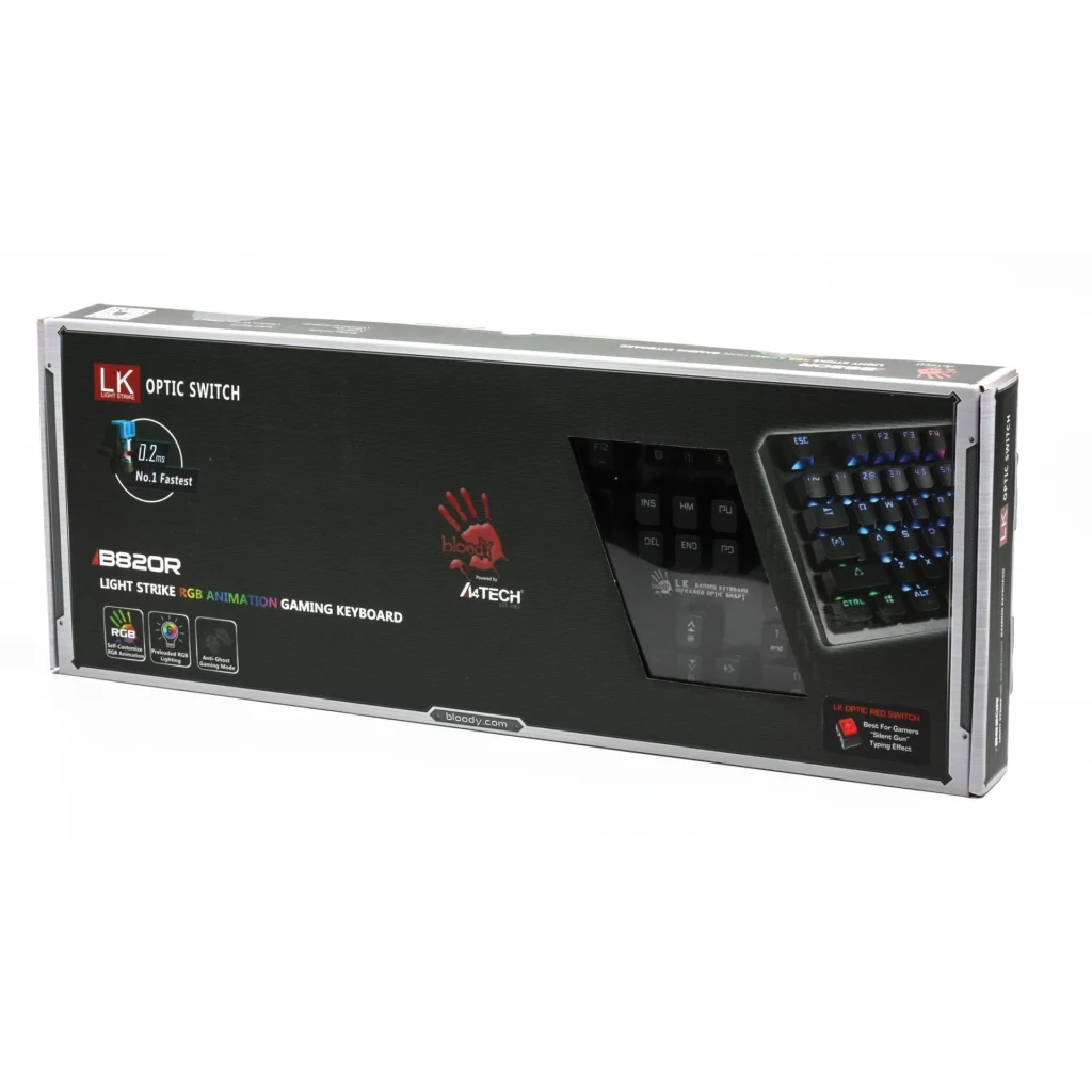 Клавіатура A4Tech Bloody B820R Red SW Black, B820R Bloody (Black) Red SW UA
