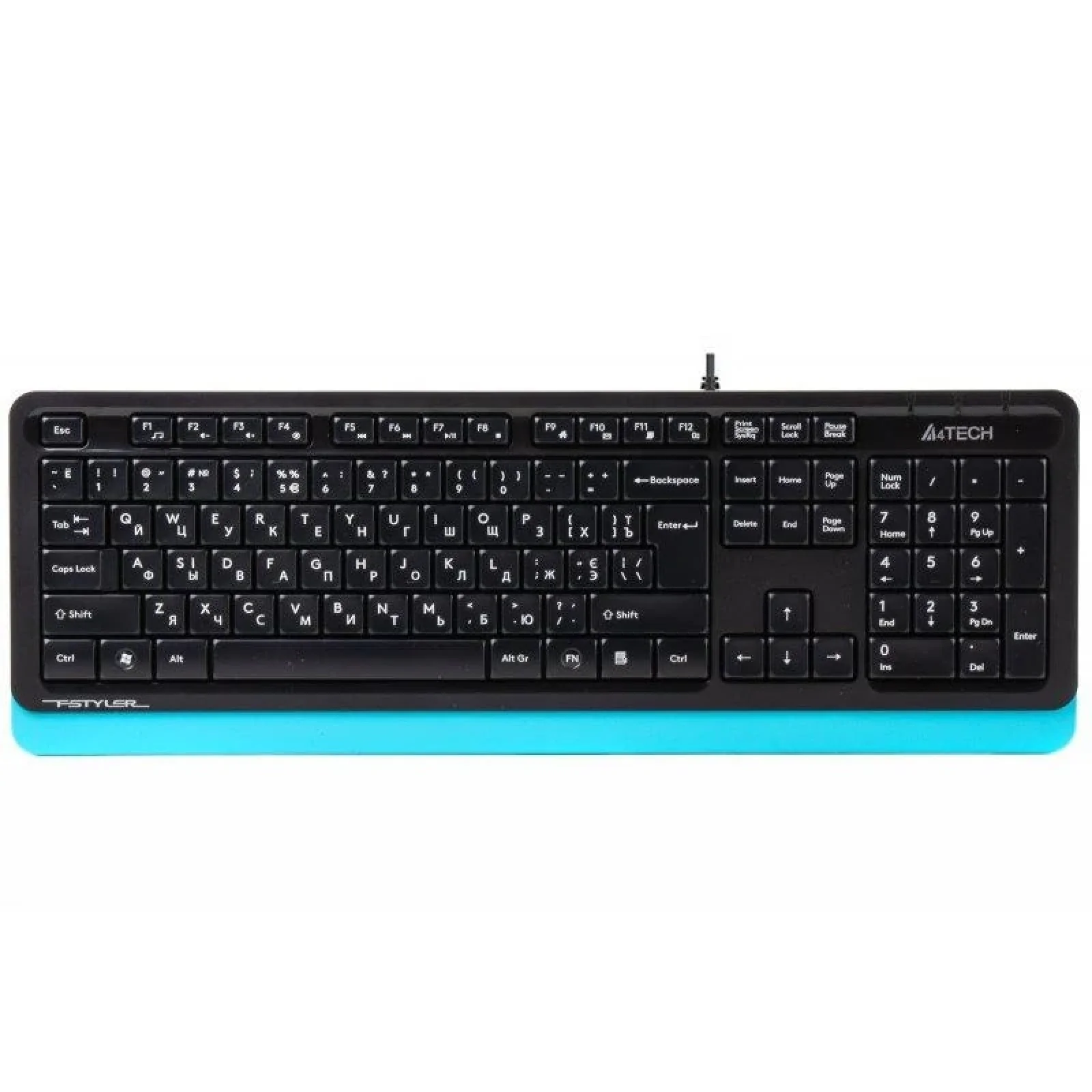 Клавиатура A4Tech FK10 Black/Blue USB, FK10 (Blue) UA