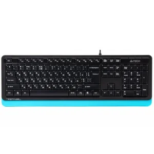 Клавіатура A4Tech FK10 Black/Blue USB, FK10 (Blue) UA