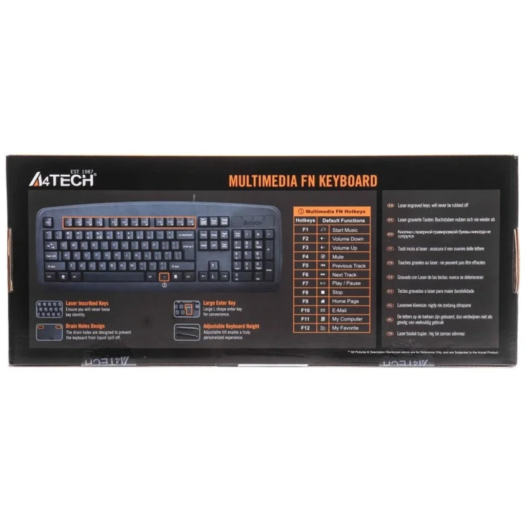 Клавіатура A4Tech KB-720 Black USB, KB-720 USB (Black) UA