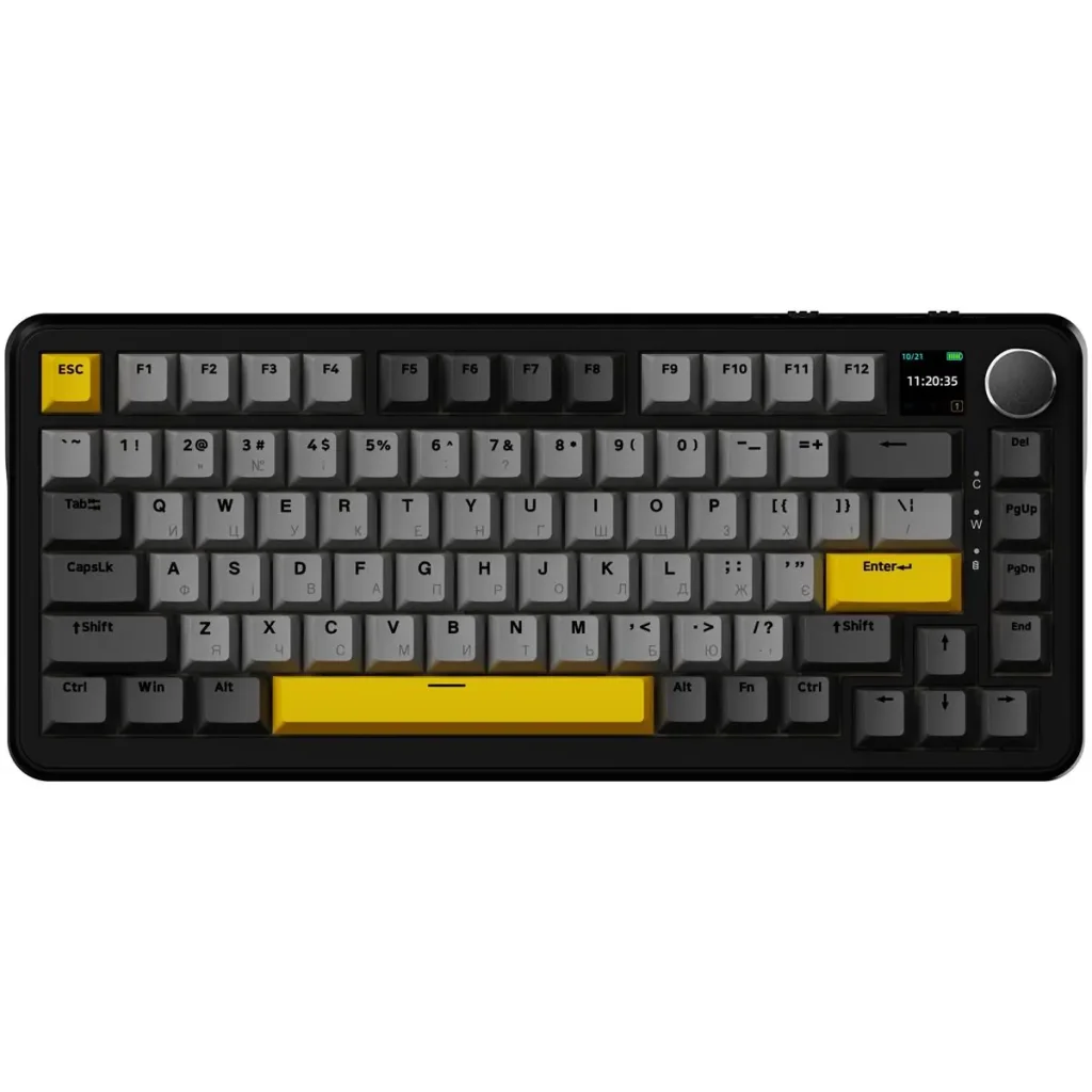 Клавиатура беспроводная Ajazz AK820 MAX Magnetic Switches Black (AK820MAX-M-BGY) UA