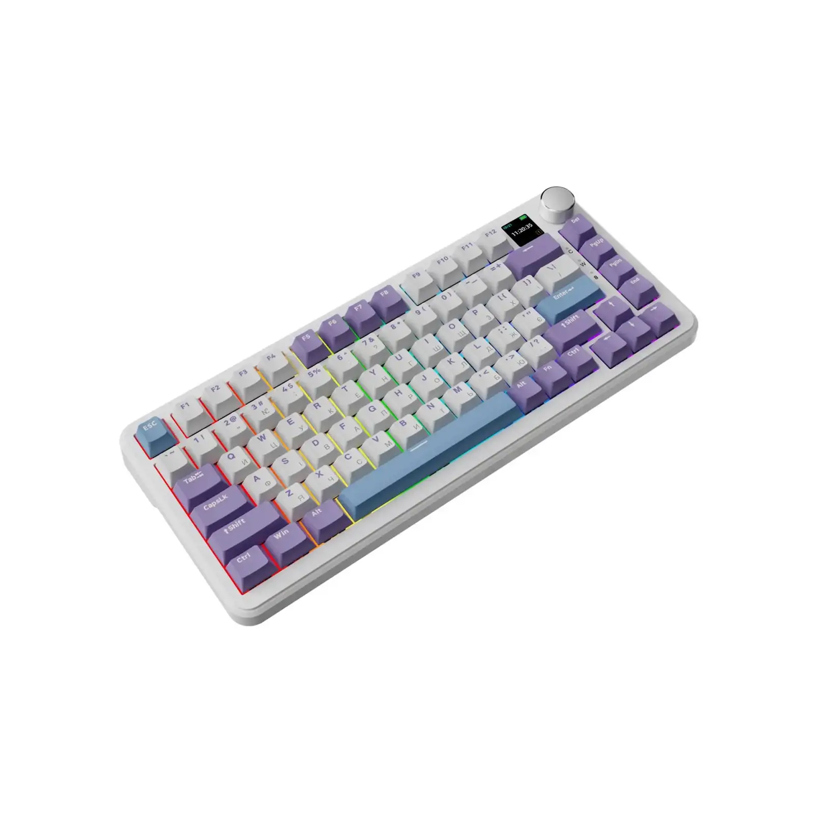 Клавіатура бездротова Ajazz AK820 MAX Magnetic Switches Purple (AK820MAX-M-PWB) UA