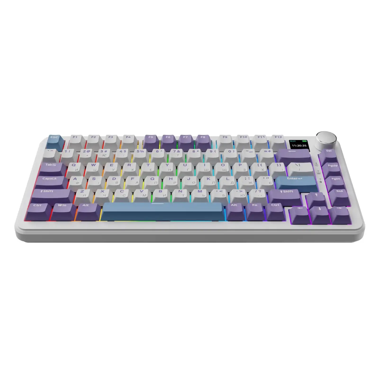 Клавіатура бездротова Ajazz AK820 MAX Magnetic Switches Purple (AK820MAX-M-PWB) UA