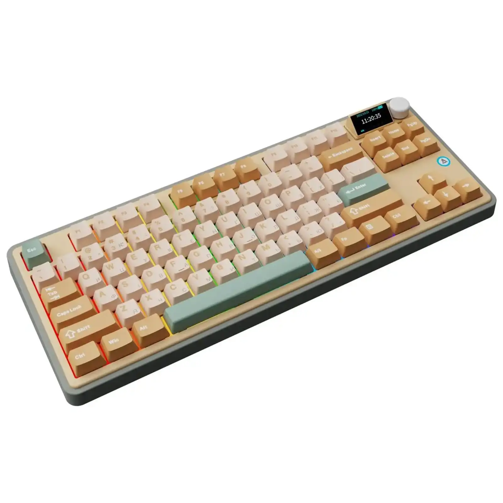 Клавіатура бездротова Ajazz AK870 Jasmine Switch Yellow (AK870-JS-YWG) UA