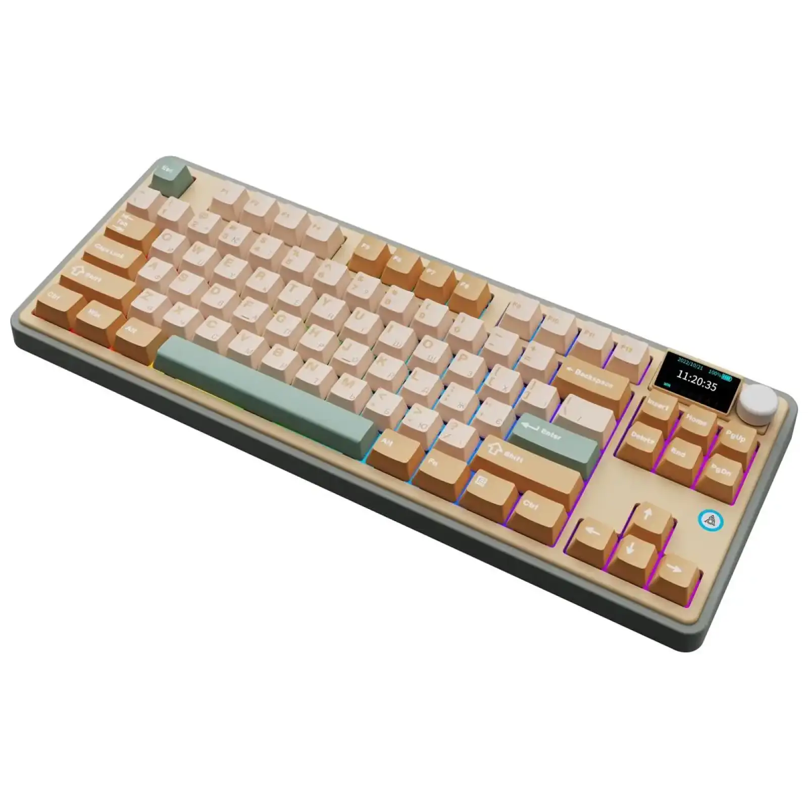 Клавіатура бездротова Ajazz AK870 Jasmine Switch Yellow (AK870-JS-YWG) UA
