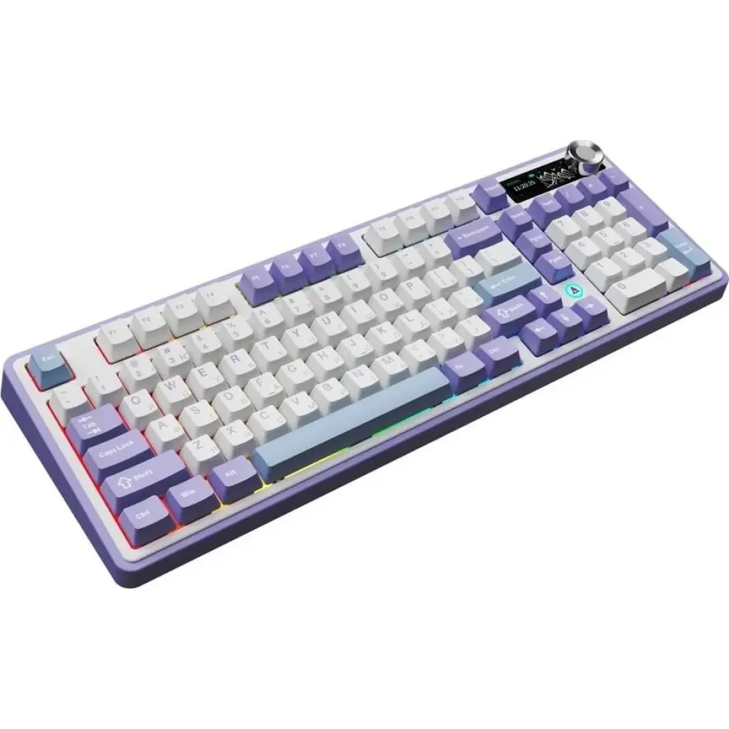 Клавиатура беспроводная Ajazz AK980 Clear Sky Switch Purple (AK980-CS-PWB) UA